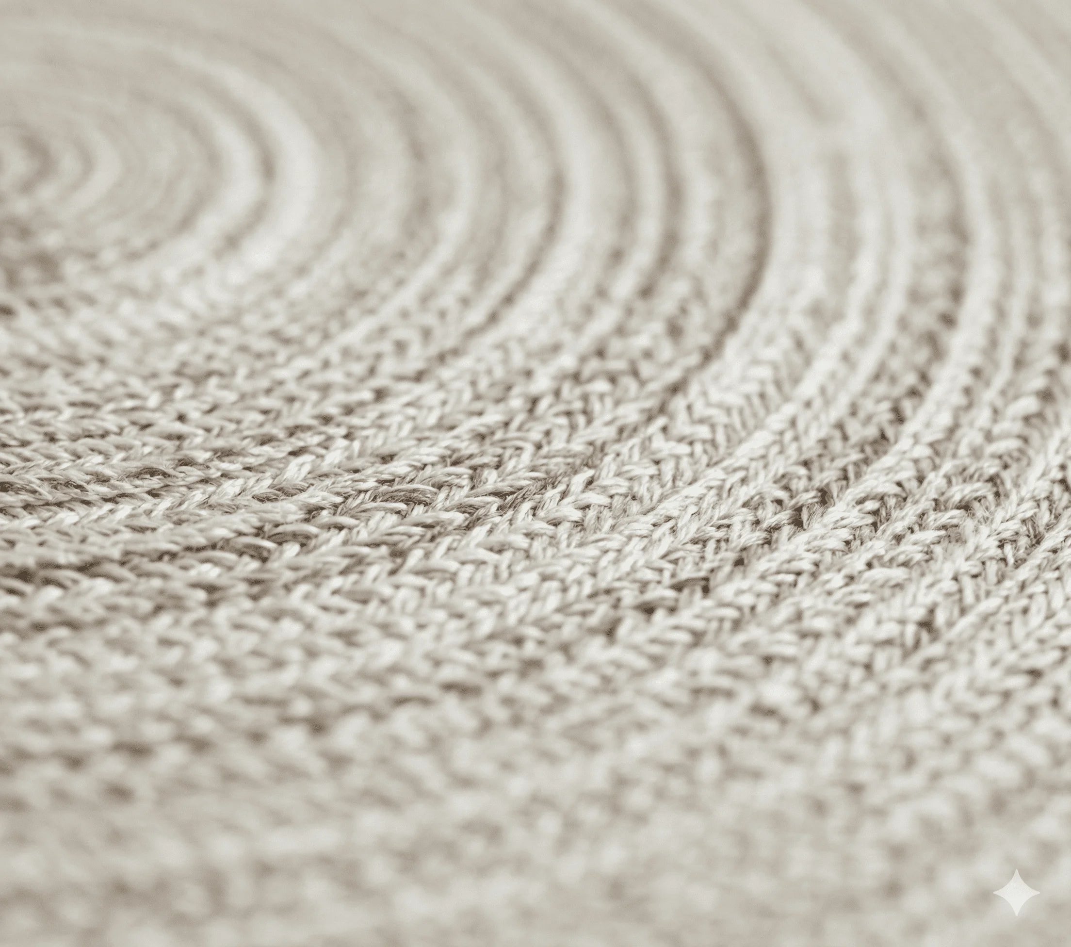 Round Woven Linen Table Placemats 6 Pieces