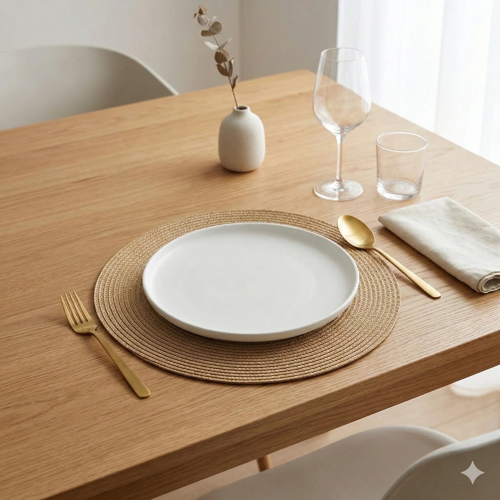 Round Braided Placemats 6-Pack 34 cm