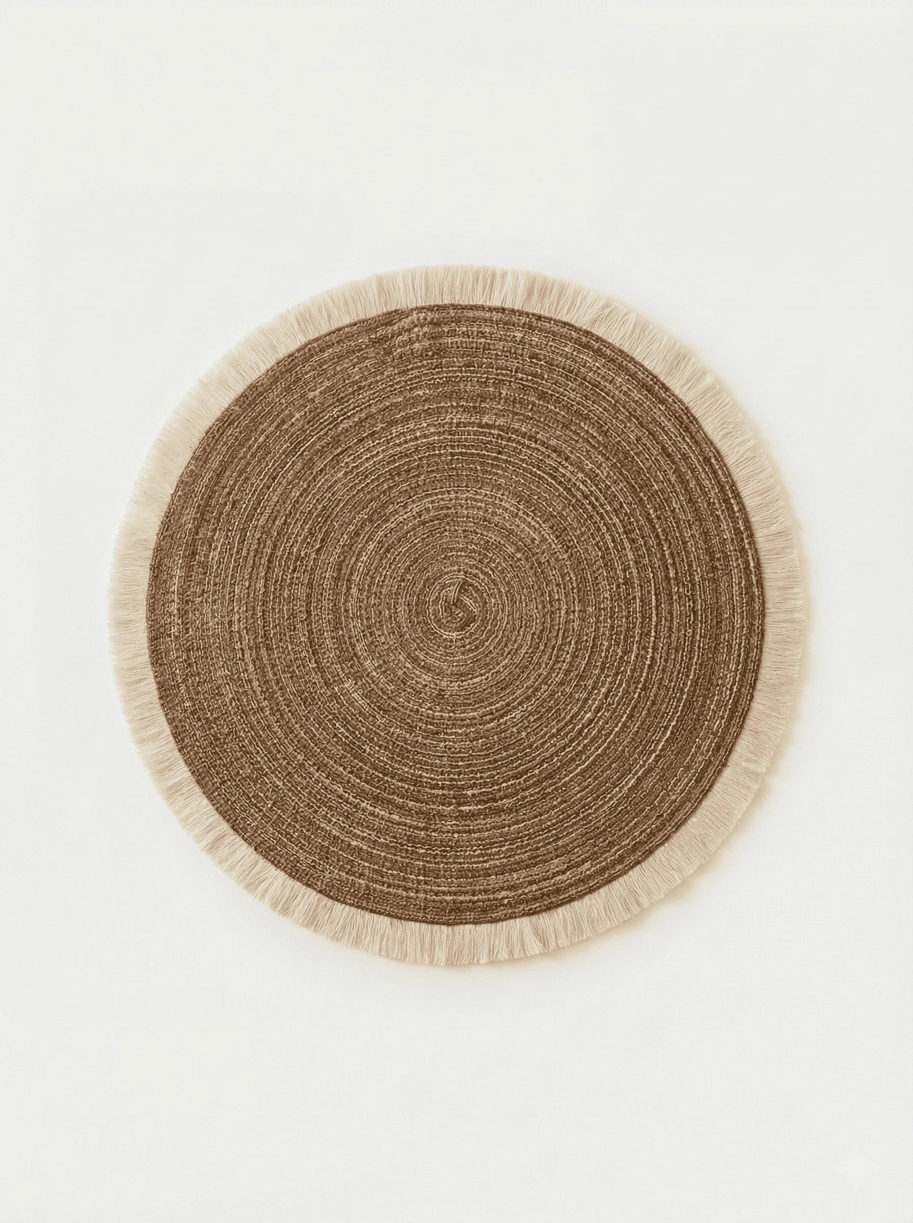Round Woven Table Placemats Natural Tone 4 Pieces