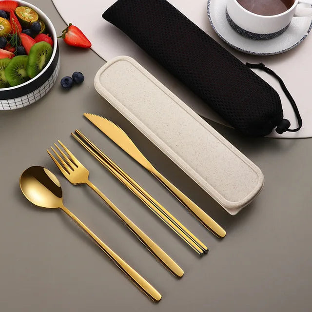 Portable Stainless Steel Travel Cutlery Set