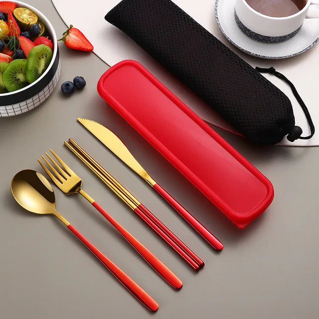 Portable Stainless Steel Travel Cutlery Set