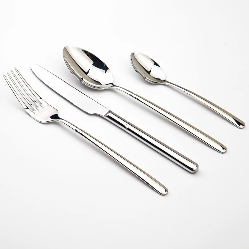 Luxury Gold Plated Stainless Steel Flatware Set