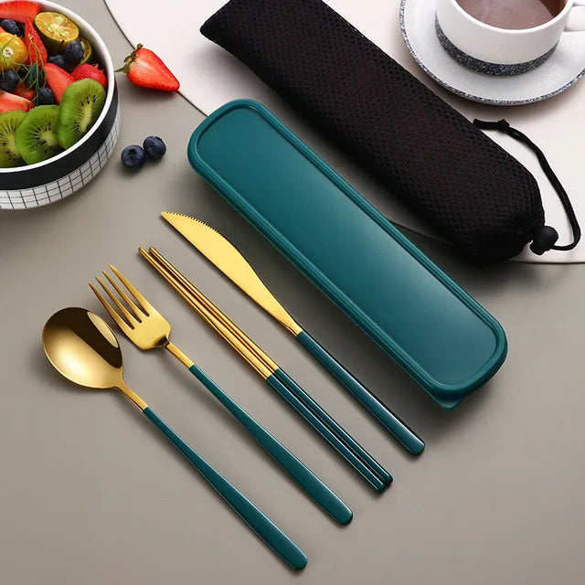 Portable Stainless Steel Travel Cutlery Set