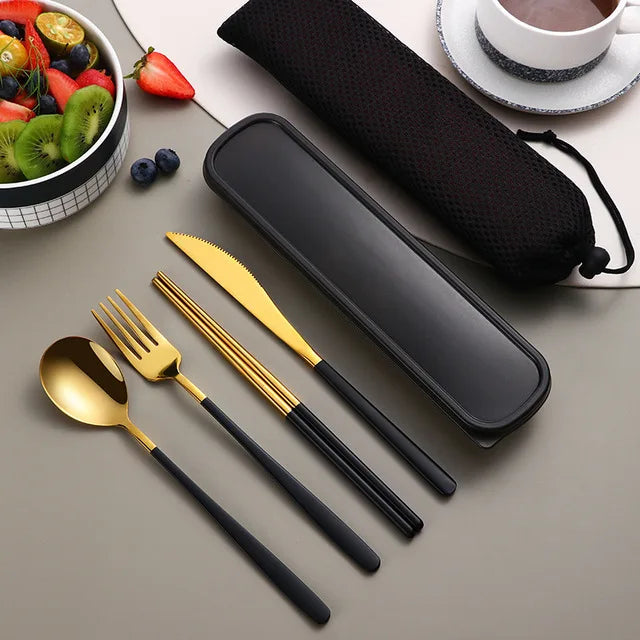 Portable Stainless Steel Travel Cutlery Set