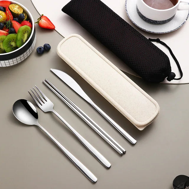 Portable Stainless Steel Travel Cutlery Set