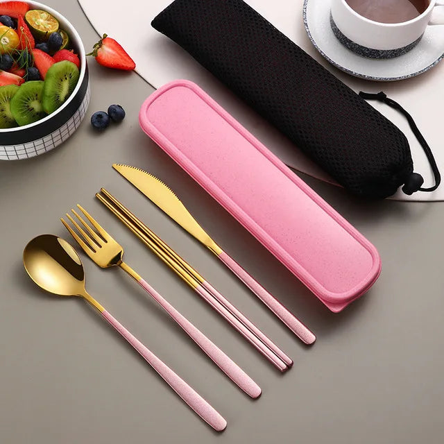 Portable Stainless Steel Travel Cutlery Set