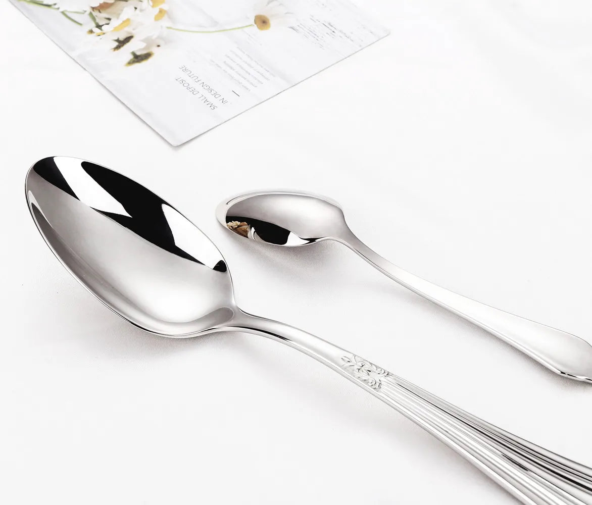 Luxury Gold Plated Stainless Steel Flatware Set