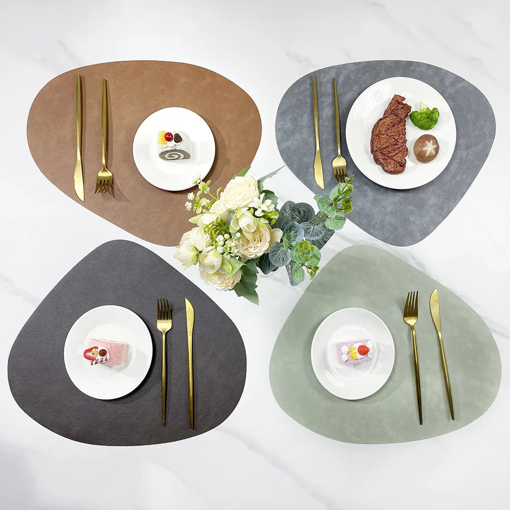 Double Sided PU Leather Placemat Nordic Style