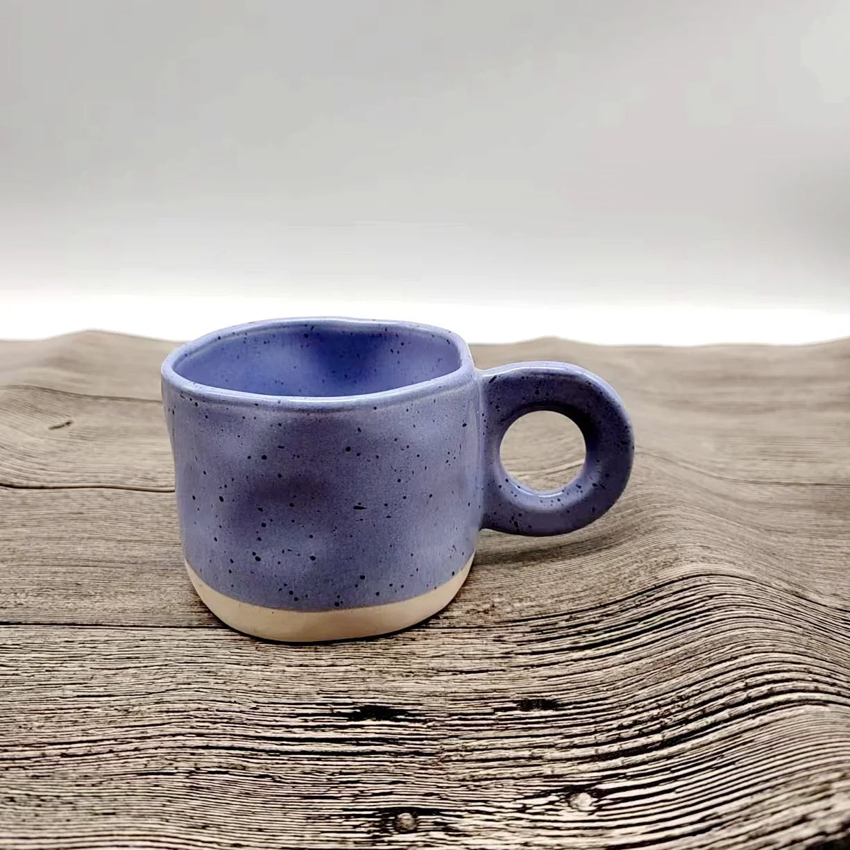 Modern Ceramic Ring Handle Coffee Mug