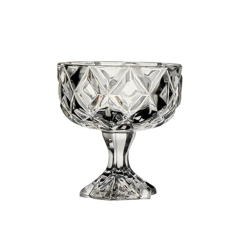 Hand Painted Glass Ice Cream and Dessert Cup