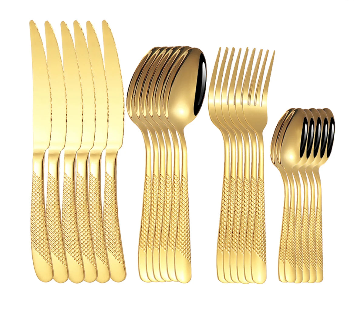 Stainless Steel Star Design Flatware Set