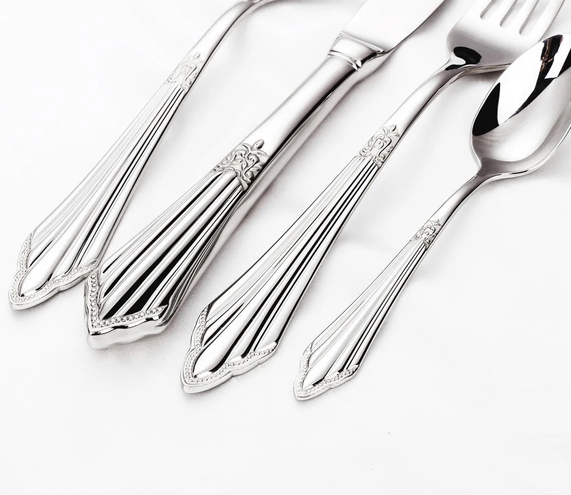 Luxury Gold Plated Stainless Steel Flatware Set