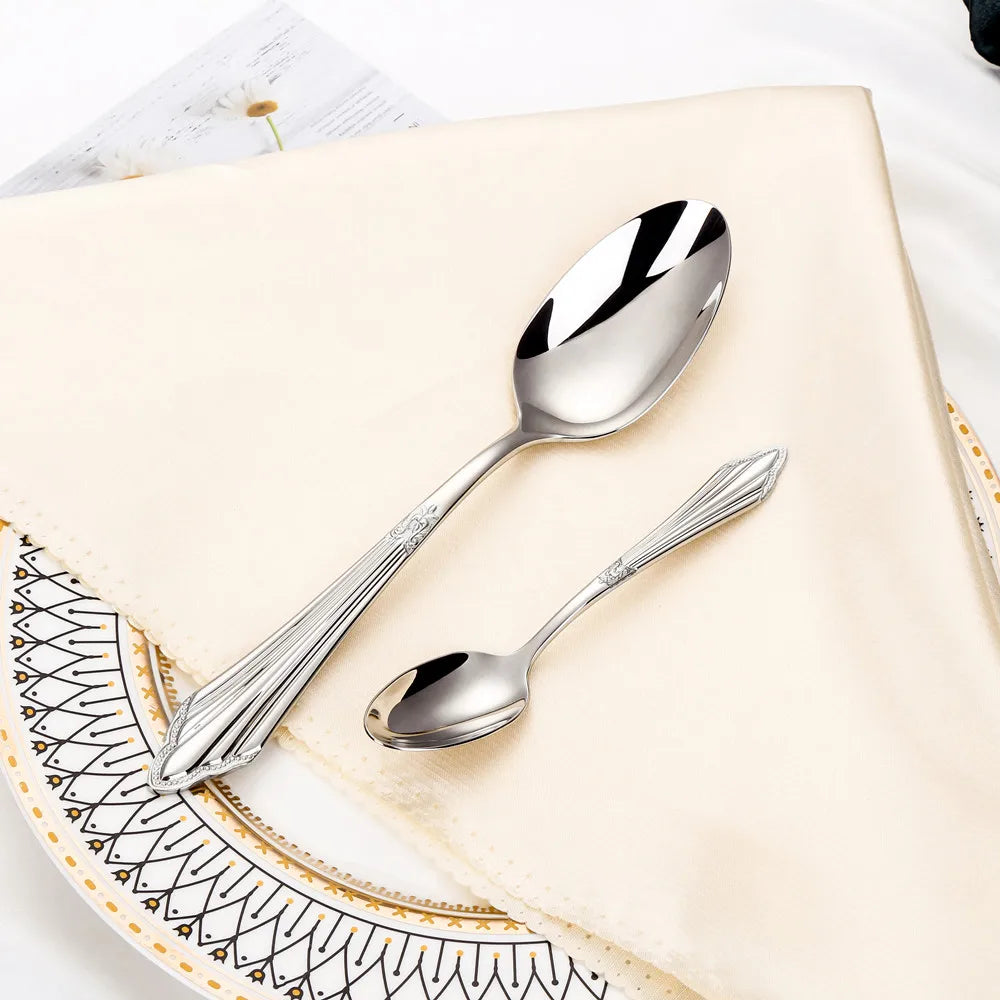 Luxury Gold Plated Stainless Steel Flatware Set
