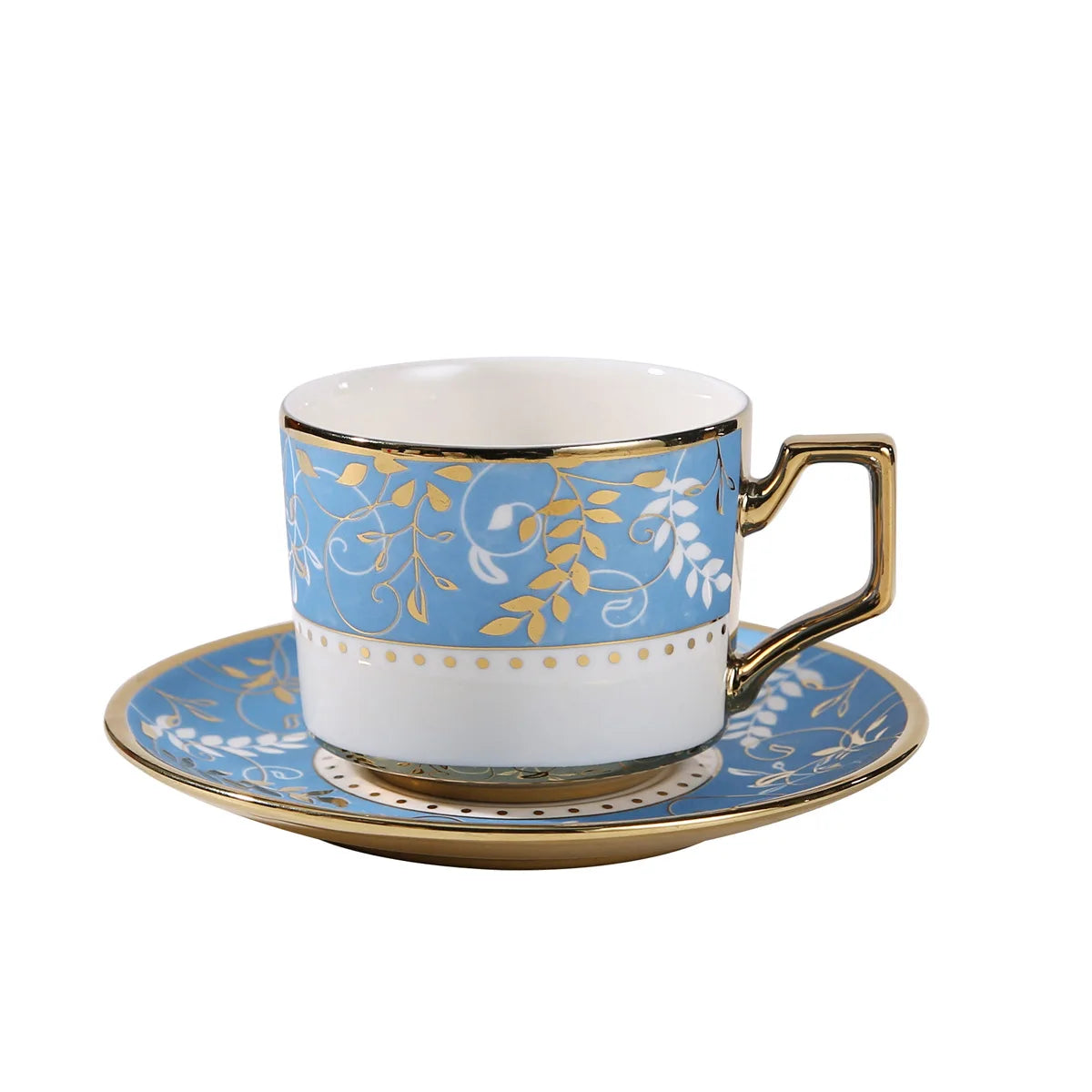 French Retro Ceramic Coffee Cup Set (6 Piece)