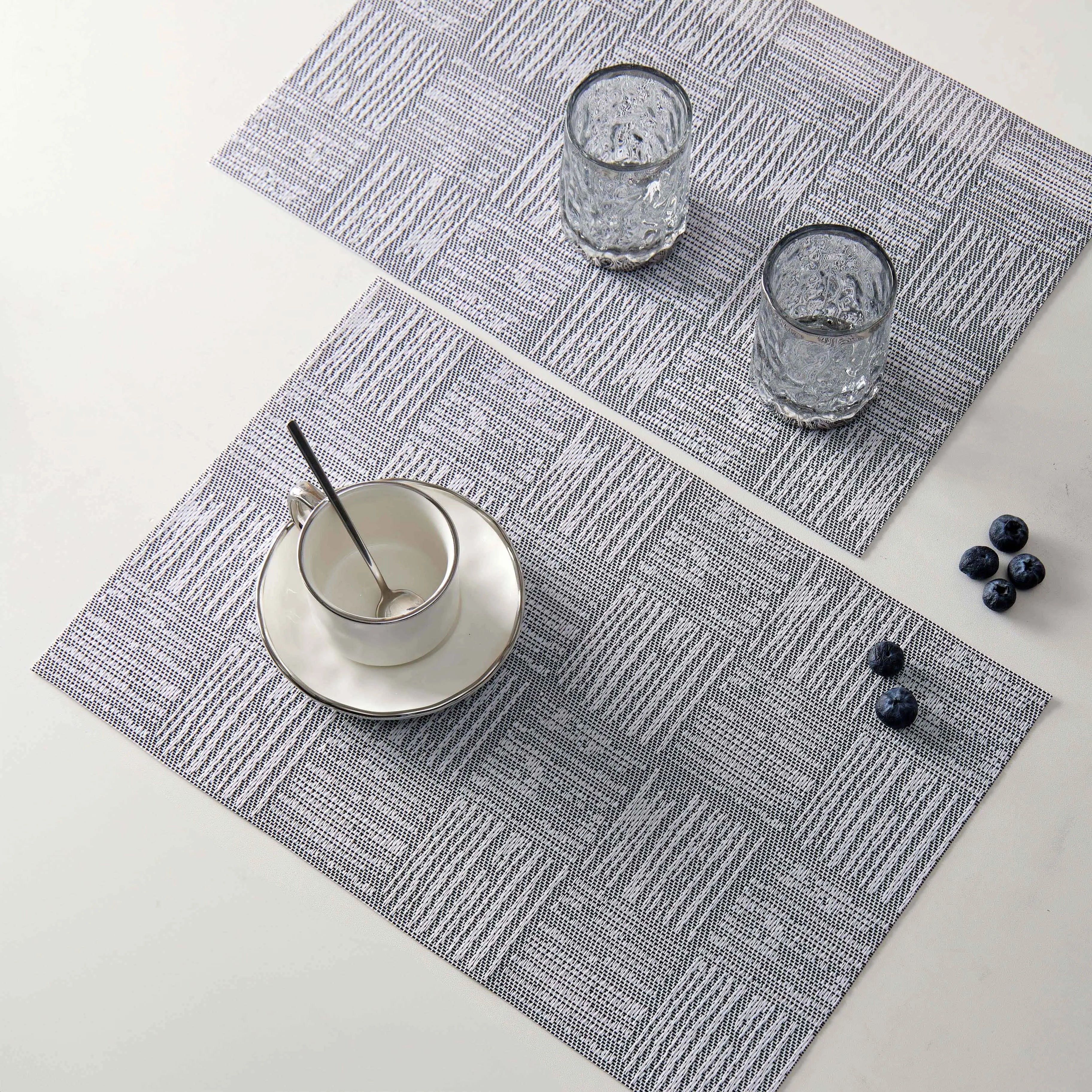 PVC Woven Rectangle Placemats - Set of 4