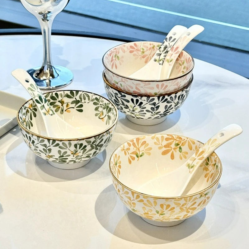 Japanese Ceramic Hand Painted Soup Bowl