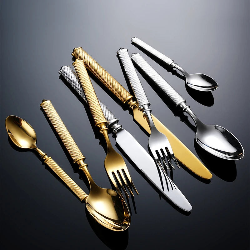 High End Gold Stainless Steel Cutlery Set