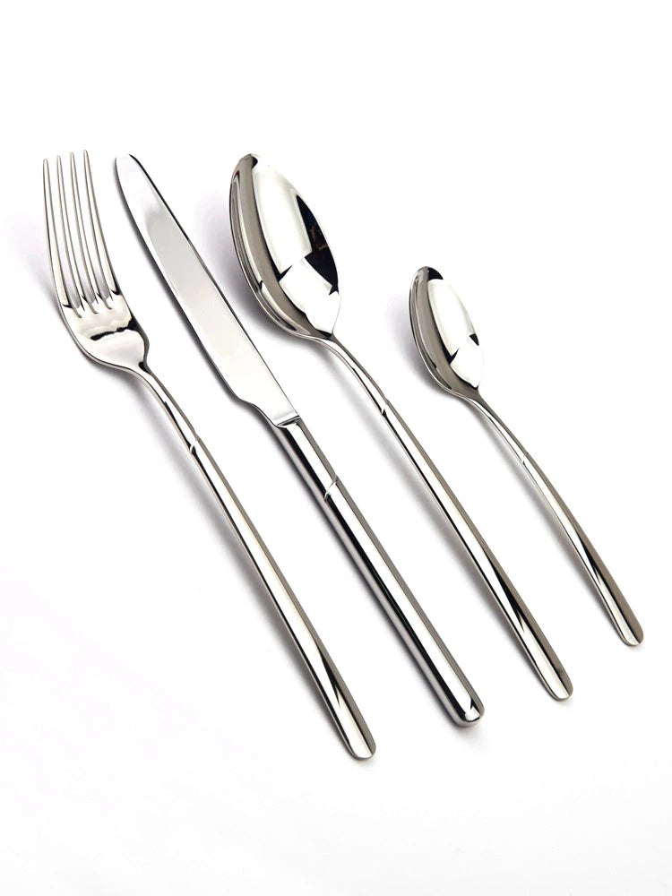 Luxury Gold Plated Stainless Steel Flatware Set
