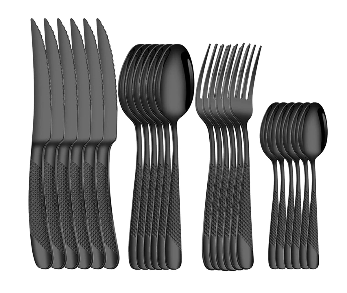 Stainless Steel Star Design Flatware Set
