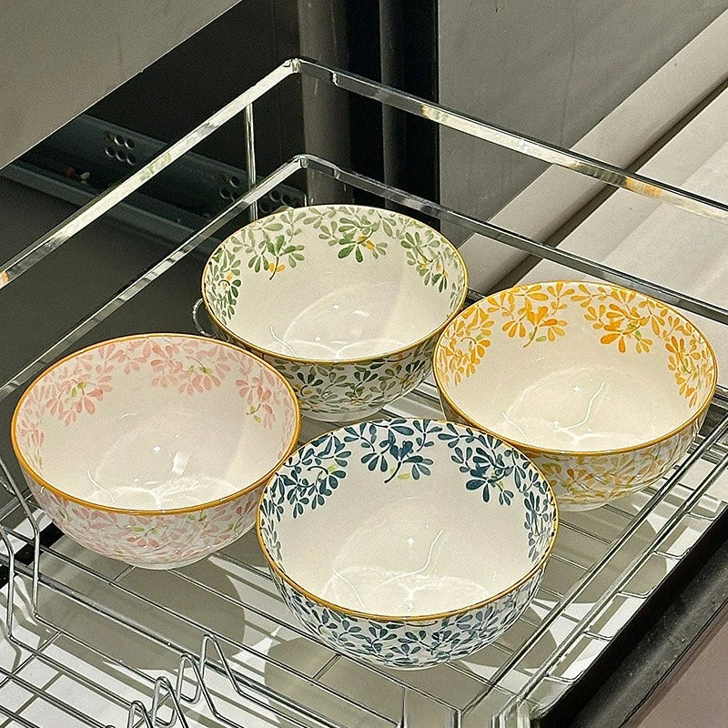 Japanese Ceramic Hand Painted Soup Bowl