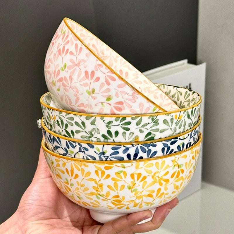 Japanese Ceramic Hand Painted Soup Bowl