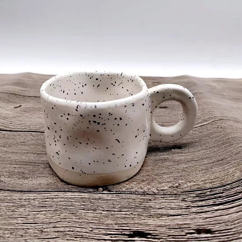 Modern Ceramic Ring Handle Coffee Mug