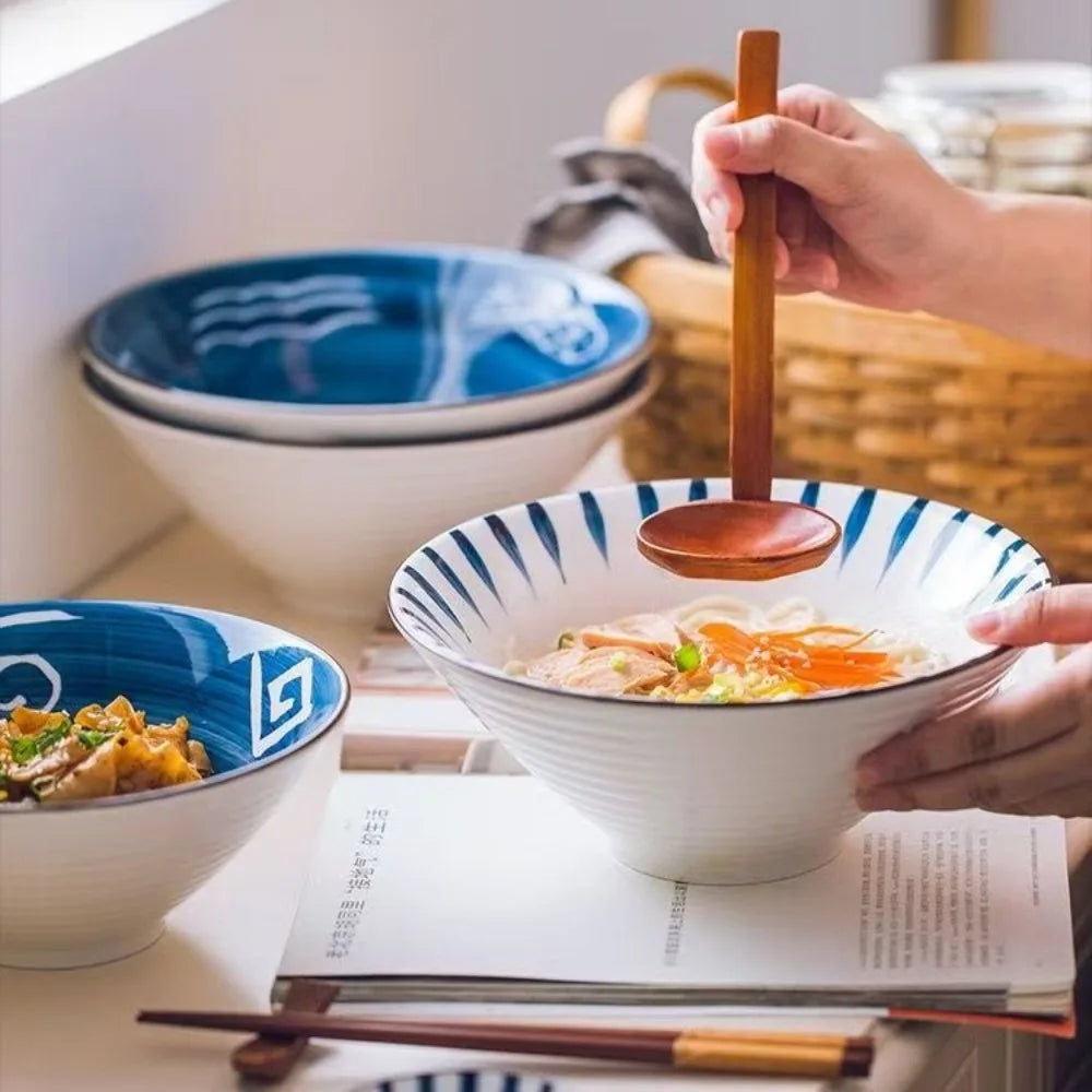 Japanese Style Douli Ceramic Ramen Bowl