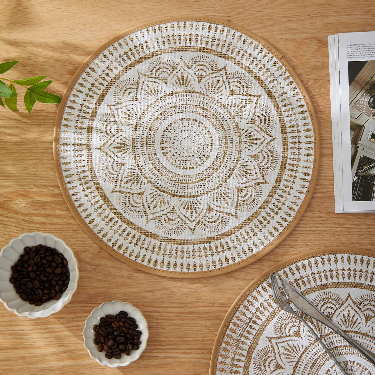 Round Jute Table Placemats 4 Pieces