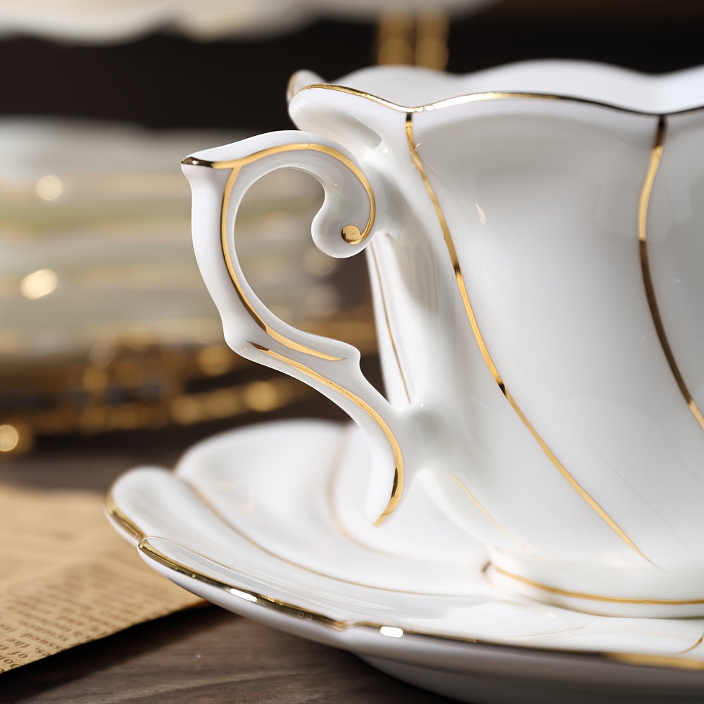Coffee Cups, Saucers, Spoons and Display Rack Set for 6, view 3
