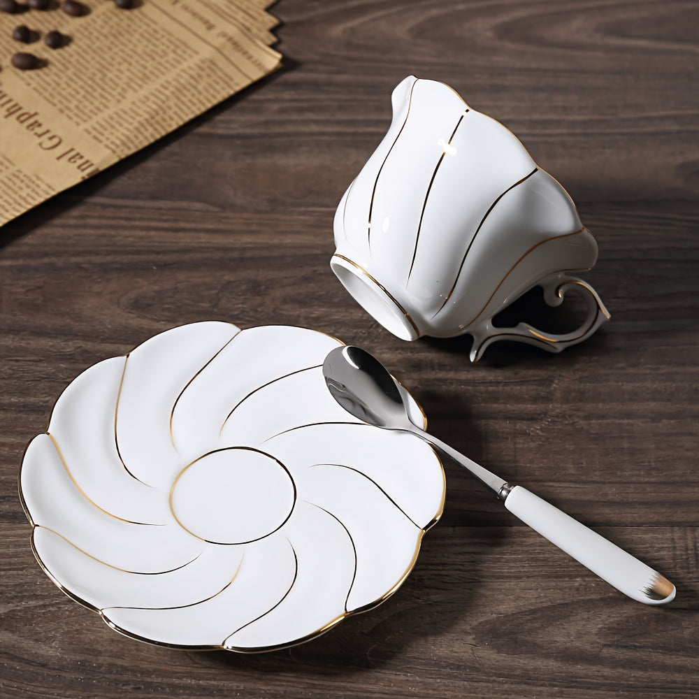 Coffee Cups, Saucers, Spoons and Display Rack Set for 6, view 5