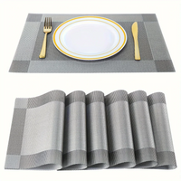 PVC Rectangle Placemats 6-Pack 45 x 30 cm