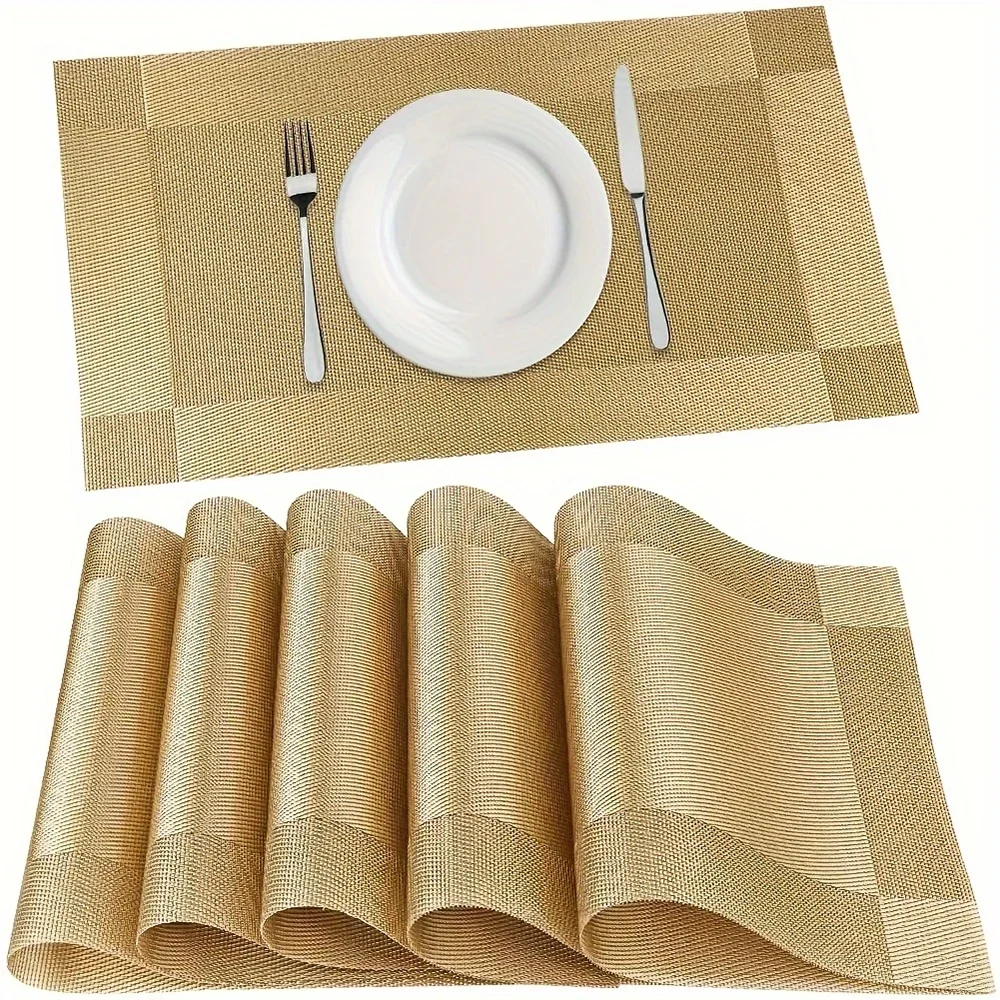 PVC Rectangle Placemats 6-Pack 45 x 30 cm