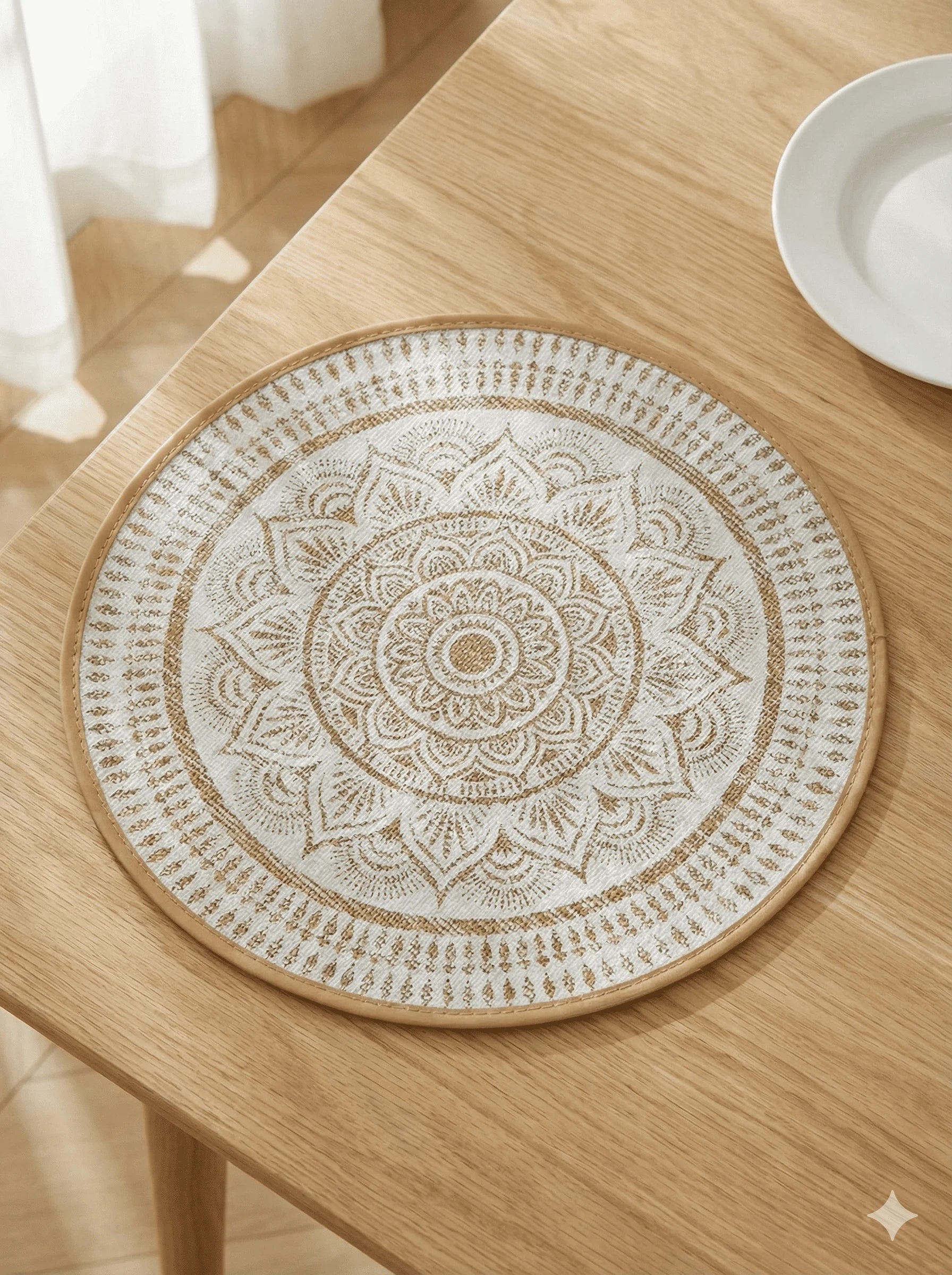Round Jute Table Placemats 4 Pieces