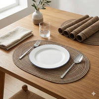 Oval Braided Placemats 4-Pack 50 x 35 cm