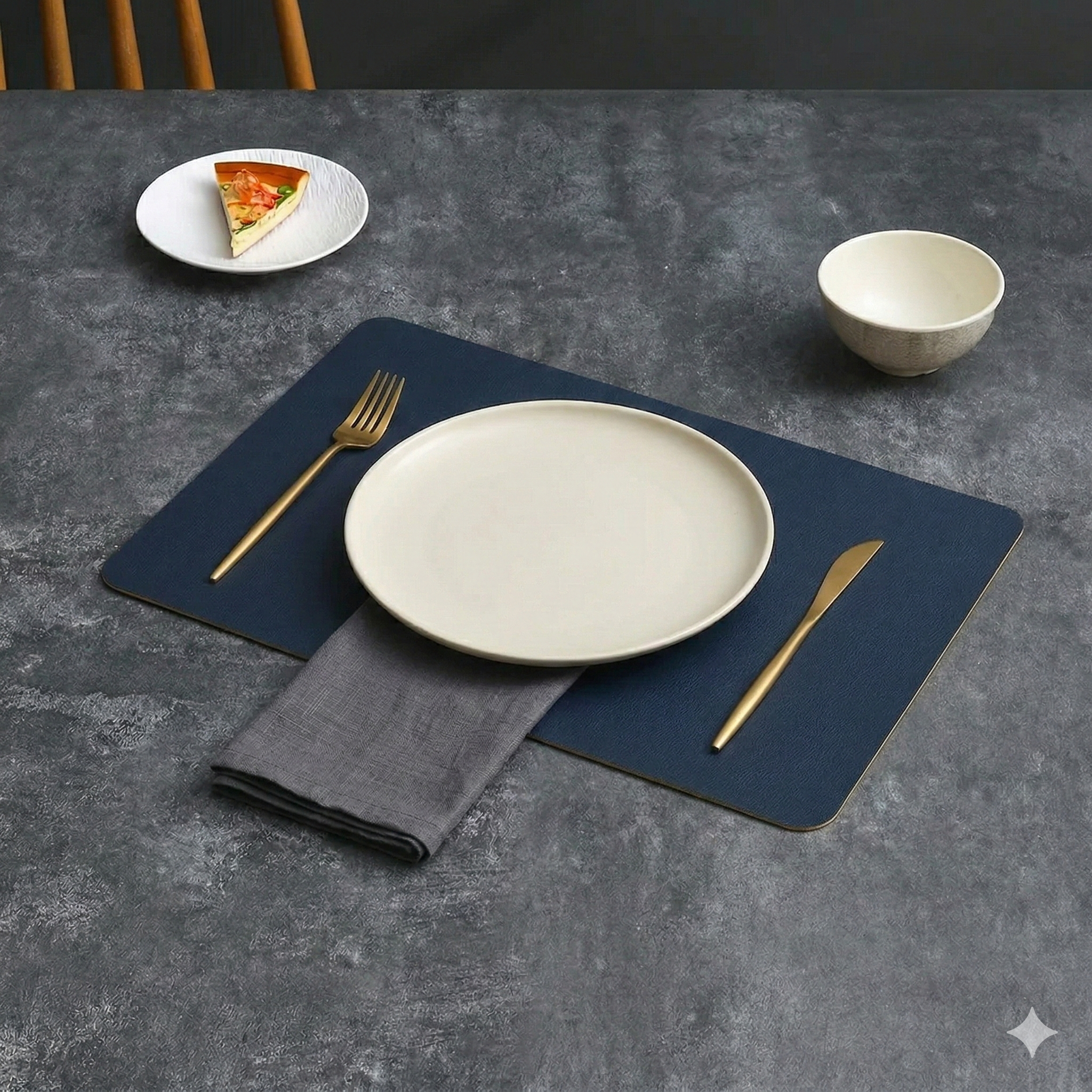 Faux Leather Rectangle Table Mats, Double-Sided, Set of 4, view 3