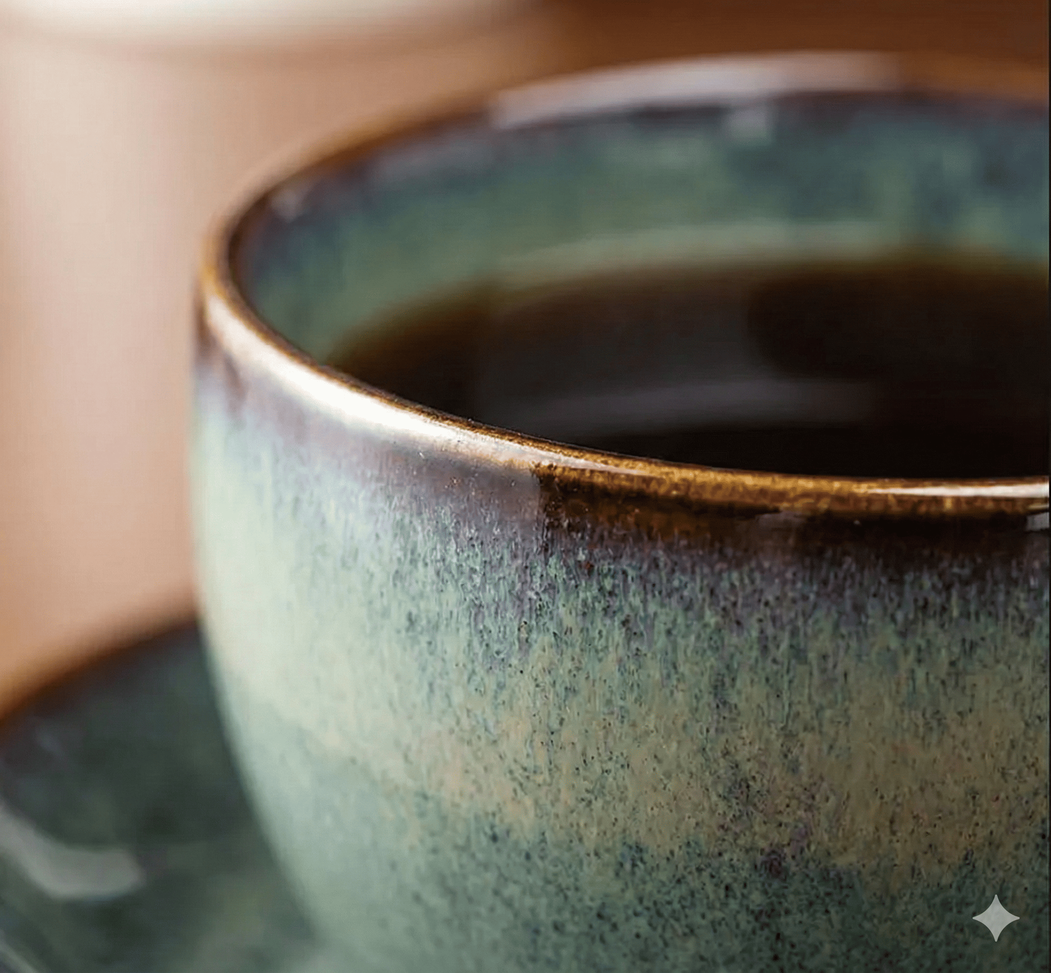 Ceramic Coffee Cup and Saucer, Glazed Finish, 300 ml, view 3