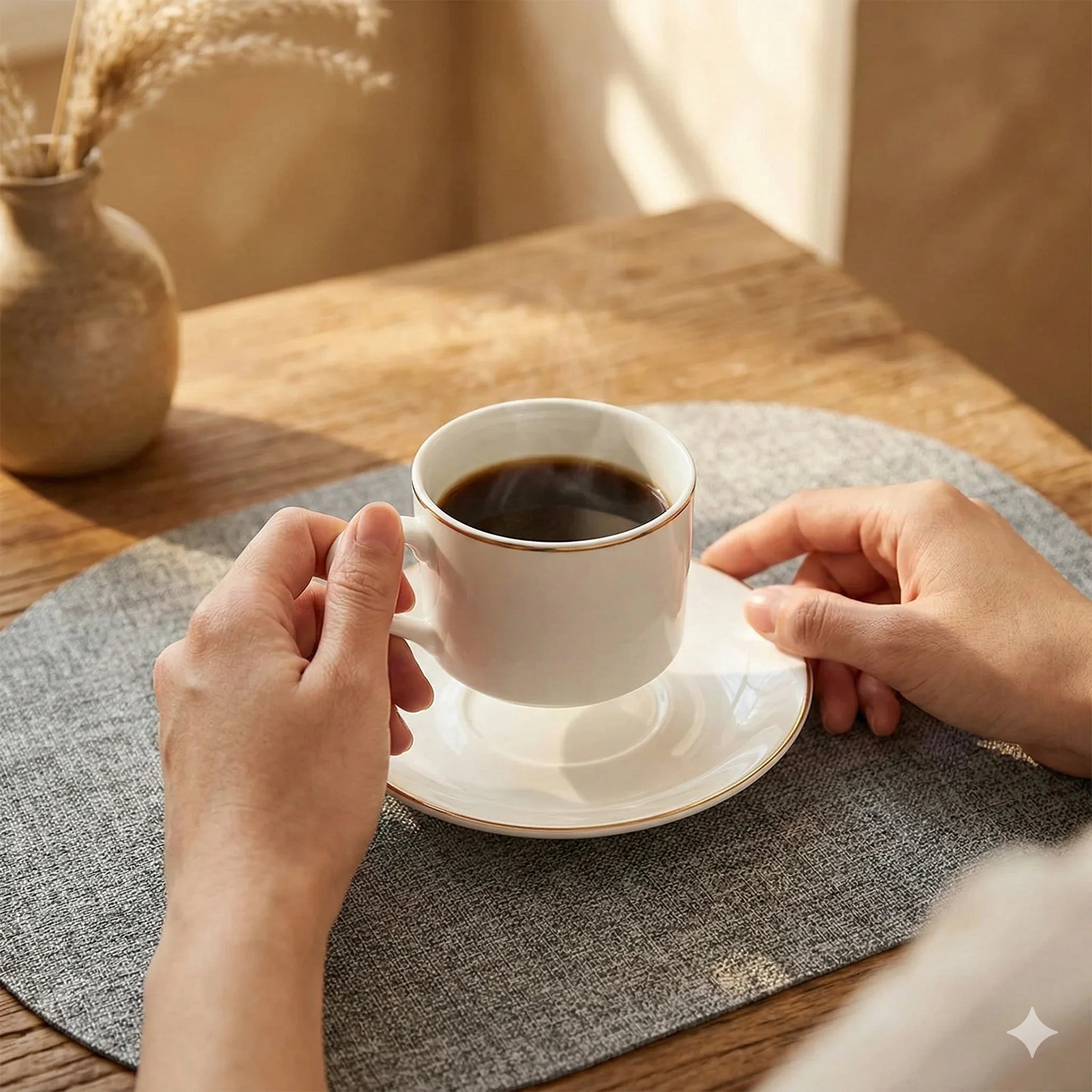 Faux Leather Finish Oval Placemats 6-Pack 45 x 30 cm