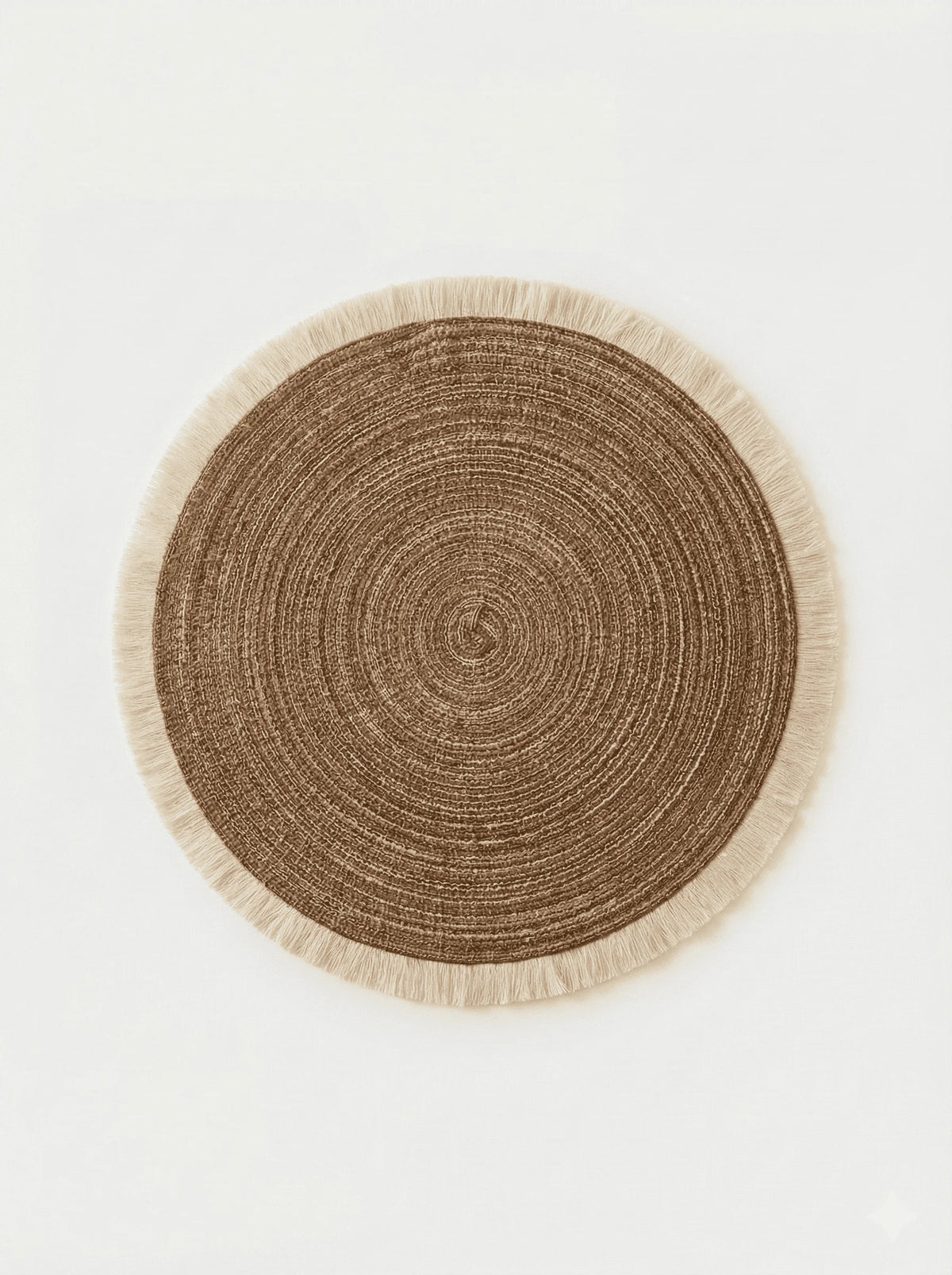 Round Woven Table Placemats Natural Tone 4 Pieces