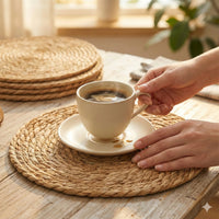 Round Rattan Placemats 6-Pack 34 cm