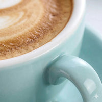Porcelain Latte Cup and Saucer Set for Coffee