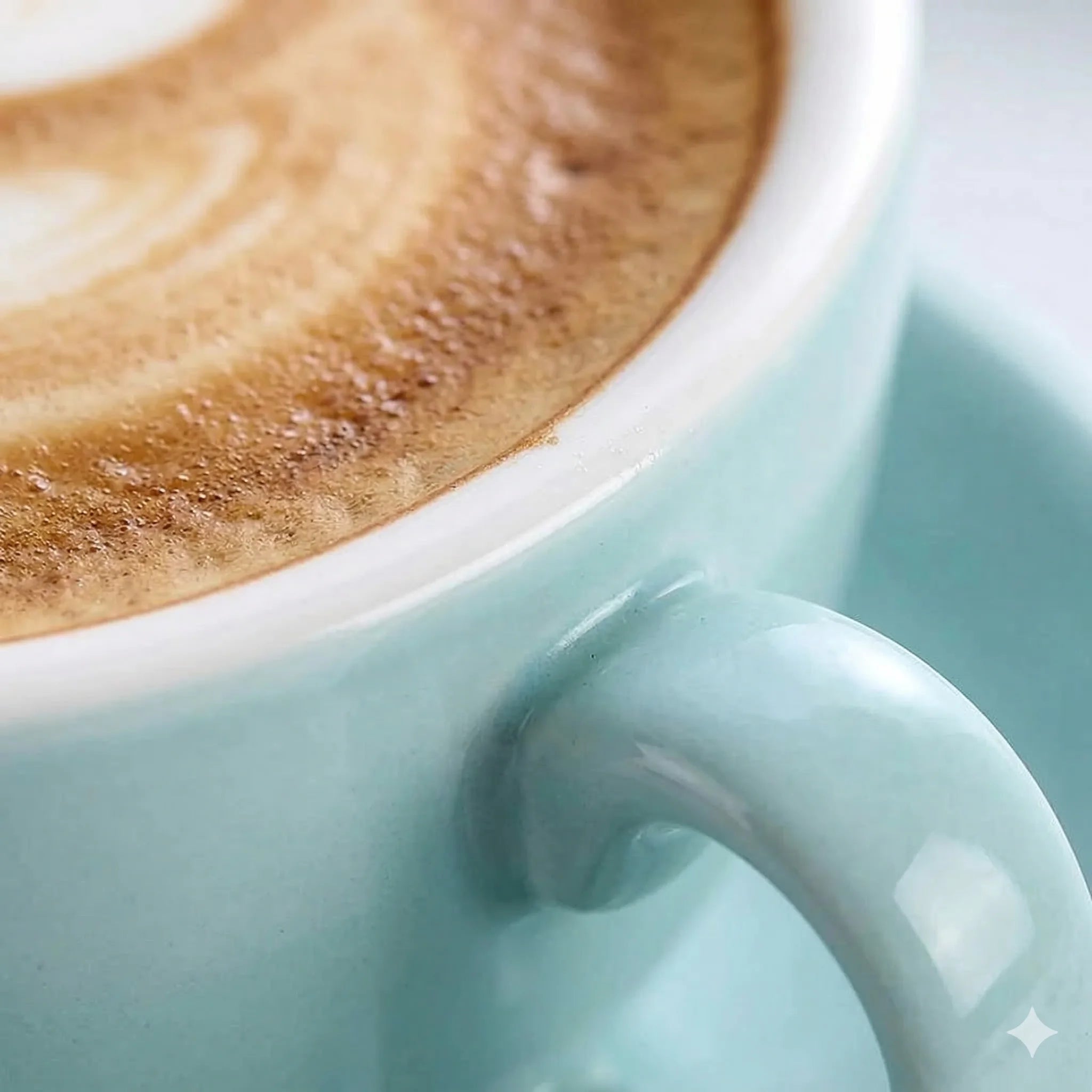 Porcelain Latte Cup and Saucer Set, Wide Rim for Latte Art, view 3
