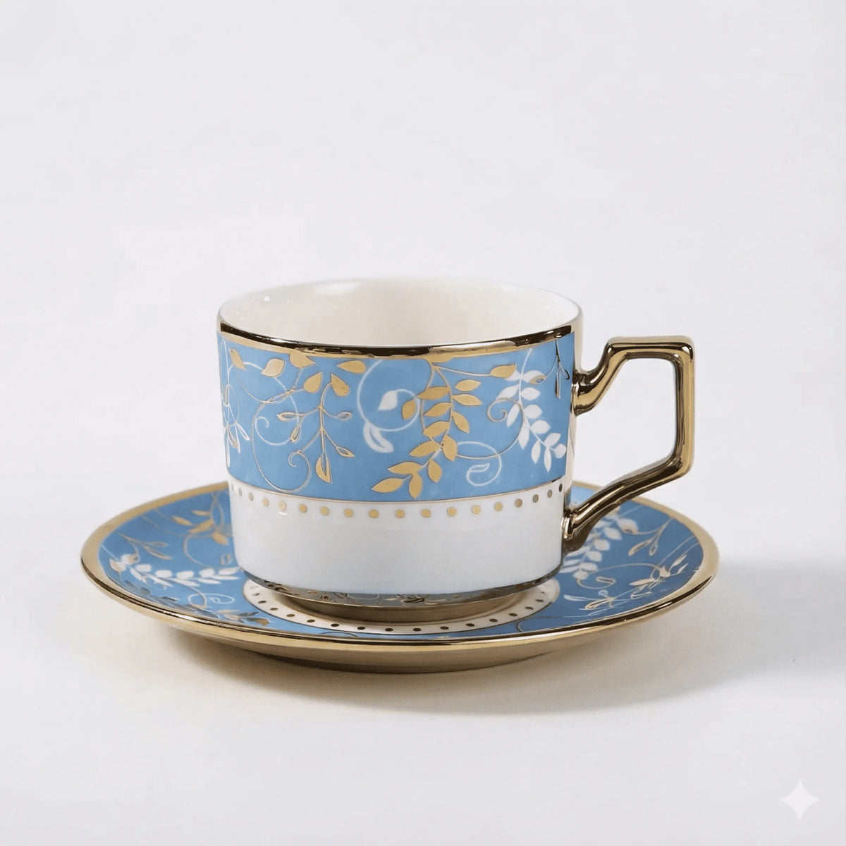 Ceramic Tea Cups & Saucers Set of 6 – Floral