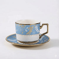 Ceramic Tea Cups & Saucers Set of 6 – Floral