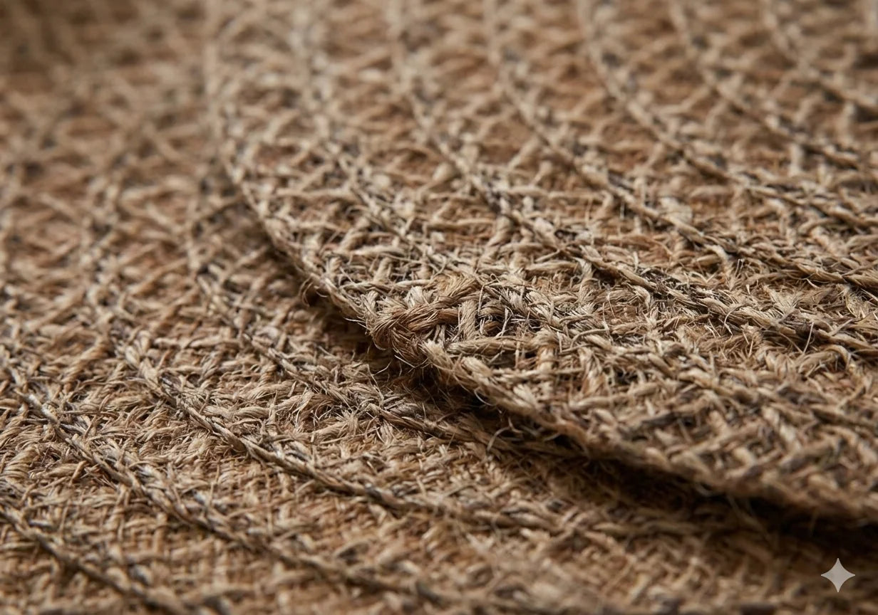 Round Jute Table Mats, Rustic Woven, Set of 6, view 2