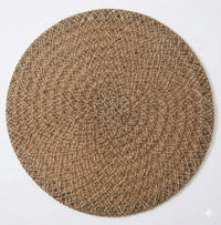 Round Jute Table Mats — Rustic Woven, Set of 6