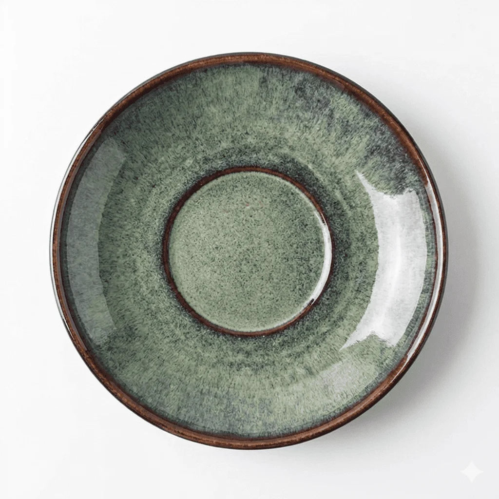 Ceramic Coffee Cup and Saucer, Glazed Finish, 300 ml, view 2