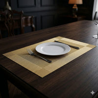 Rectangle Table Mats — PVC Outdoor, Heat Resistant, Set of 6