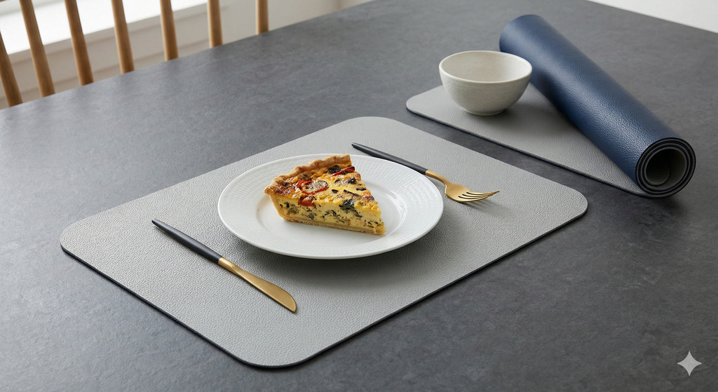 Faux Leather Rectangle Table Mats, Double-Sided, Set of 4, view 4