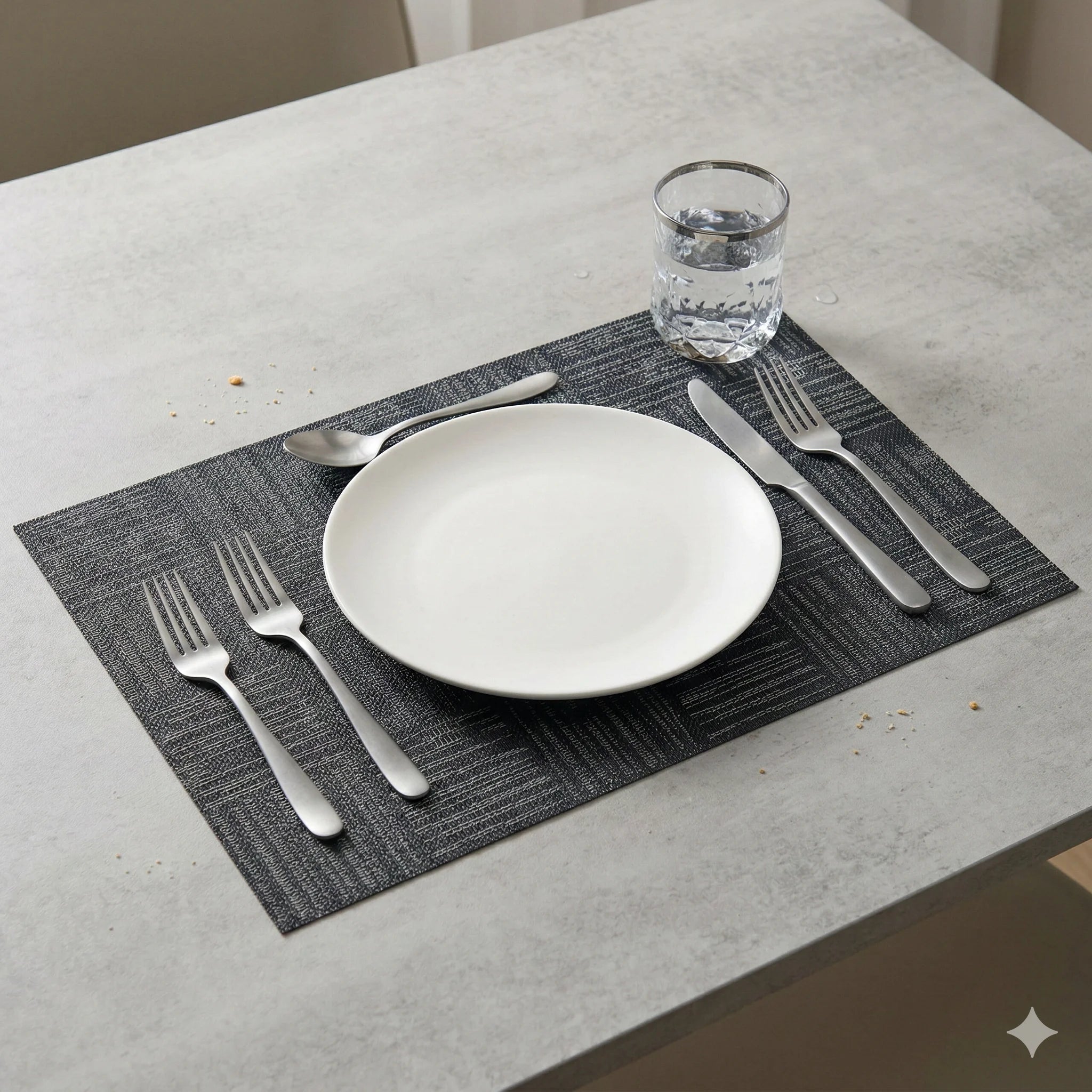 PVC Woven Rectangle Placemats 4-Pack 45 x 30 cm