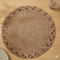 Boho Round Jute Placemats 6-Pack 38 cm